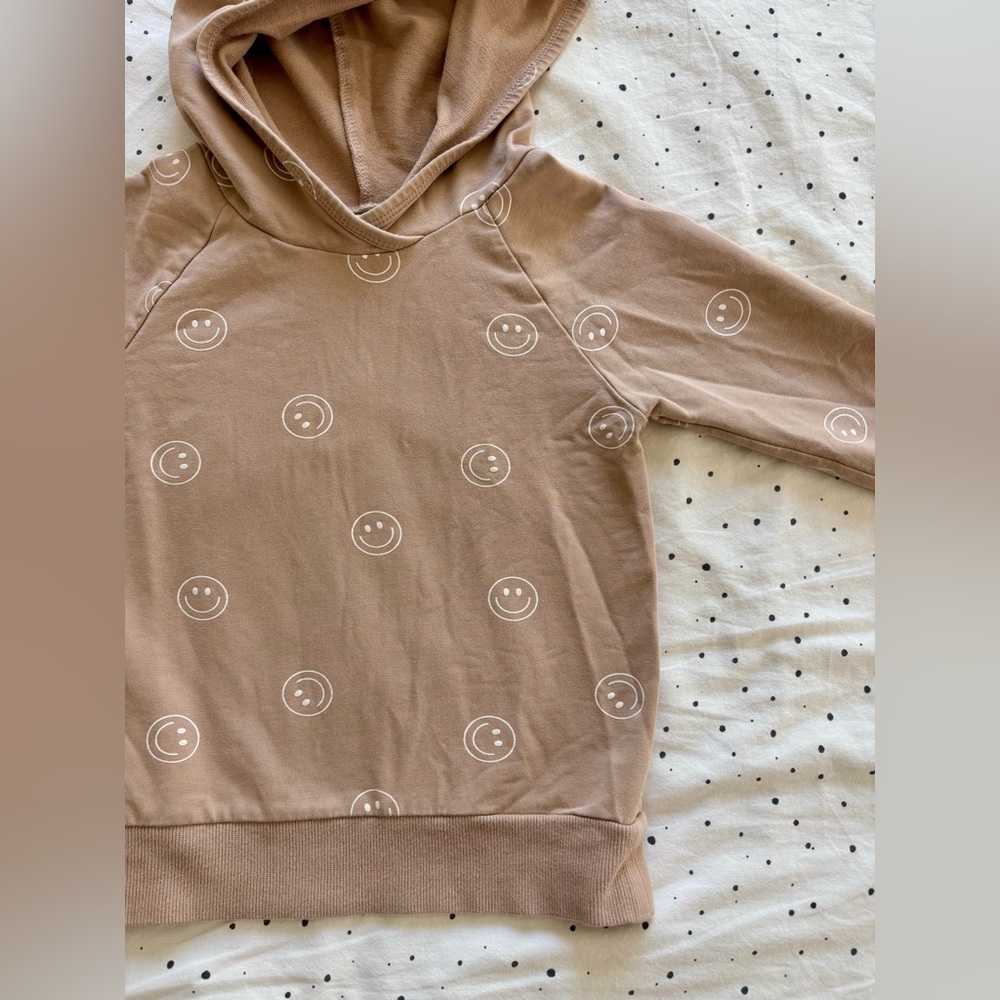 Children's Tan Smiley Hoodie